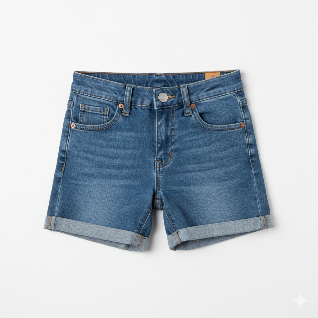Blue Denim Shorts